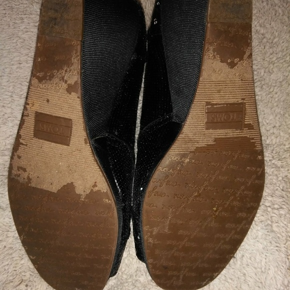 Sequined Toms Wedge Heels - Picture 3 of 3